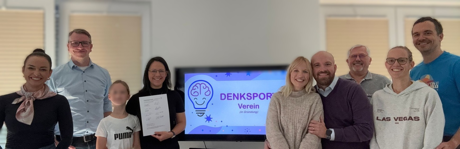 Die neun Gründungsmitglieder von Denksport e.V.